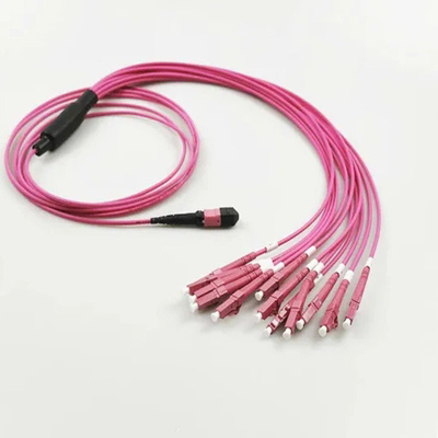 MTP-, 6 KERN DX 50/125 MMF OM3 LC UPC 12 Faser-Flecken-Kabel für Telekommunikation